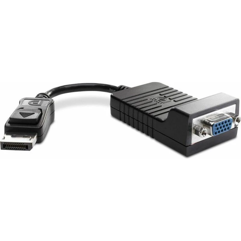 HP DisplayPort til VGA-adapter, sort, 20 cm