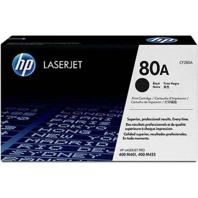 HP 80A CF280A Sort Toner – 2560 Sider