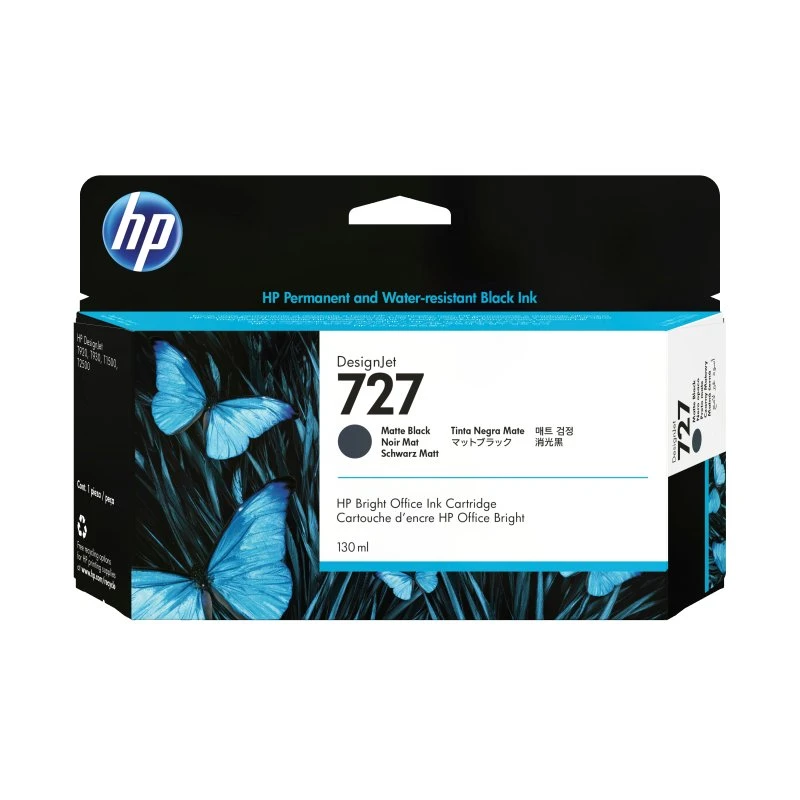 HP 727 Mat Sort Blækpatron B3P22A
