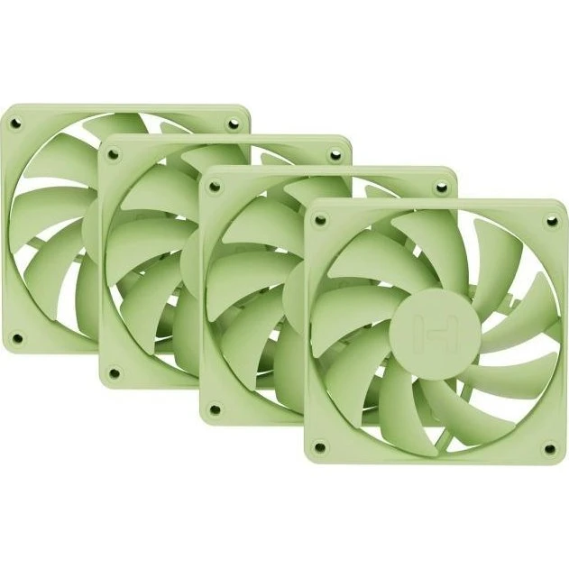 HYTE FA12 120 mm 4-pack grøn, 1500 RPM, 28 dBA