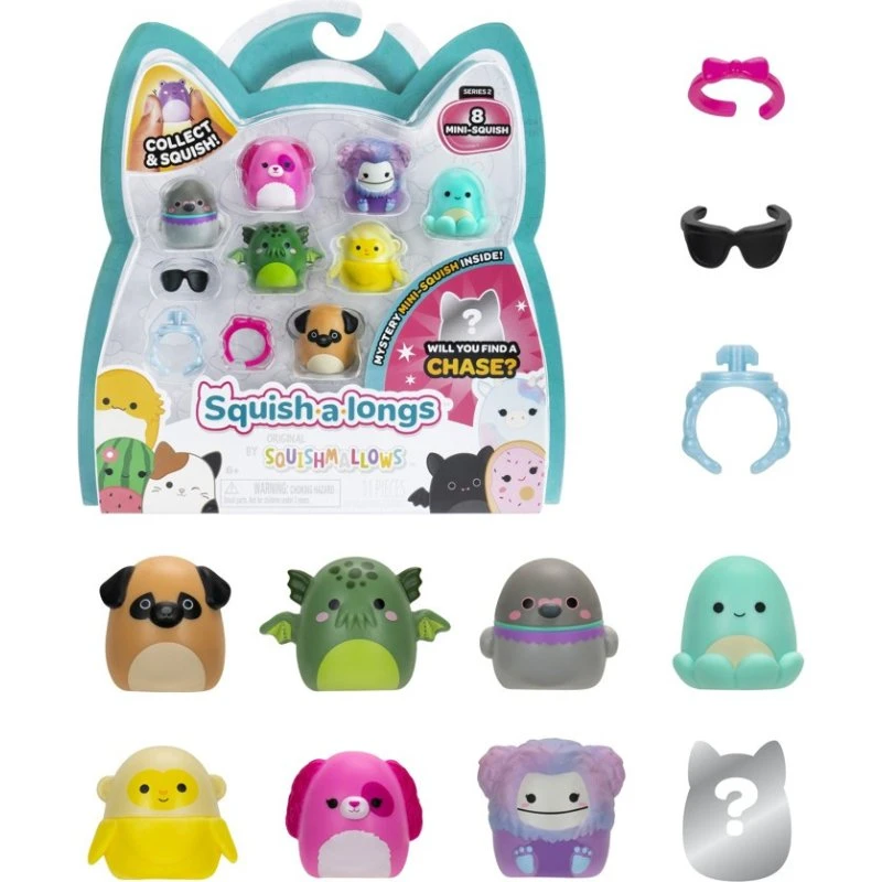 Squishmallows Squish-a-Longs 8 stk, 2,5 cm