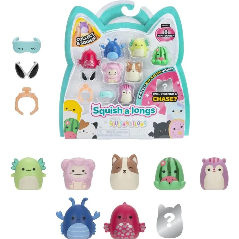 Squishmallows Squish-a-Longs Mini Figurer 8 stk Serie 2
