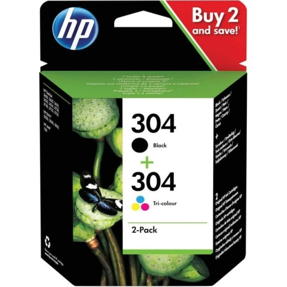 HP 304 Blæk Multipak Sort/Cyan/Magenta/Gul
