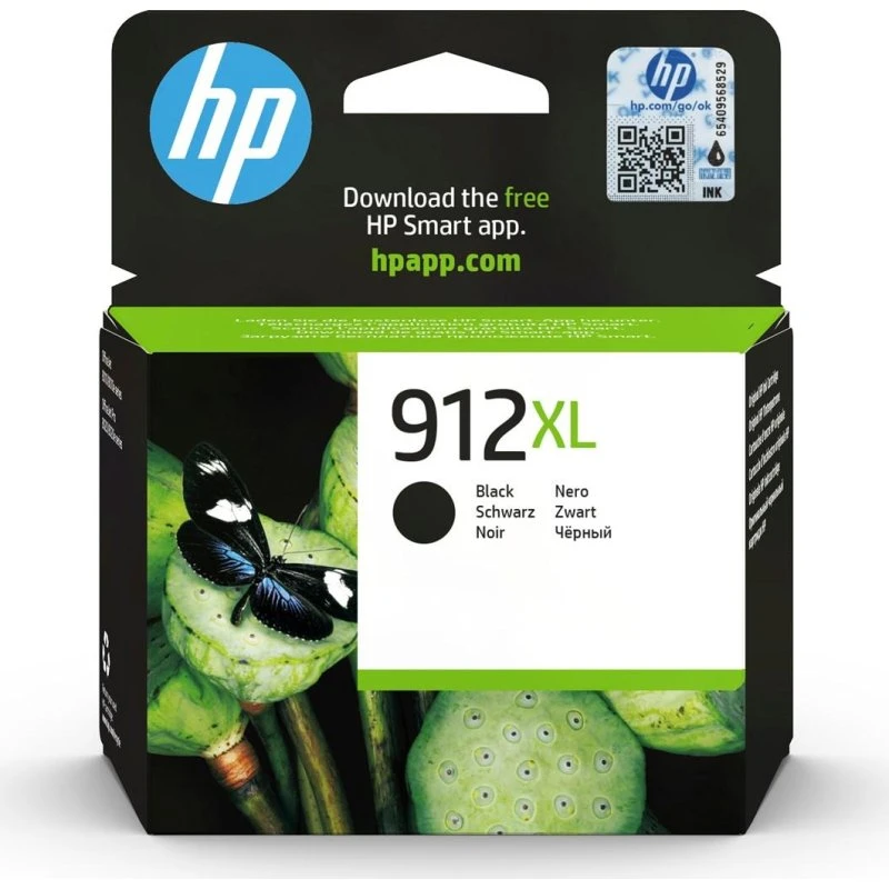 HP 912XL Sort Pigmentblæk, Høj Kapacitet