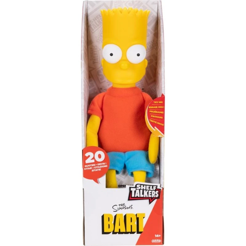 Jakks The Simpsons Bart Talker Dukke, 30 cm, lydfigur med 20 citater