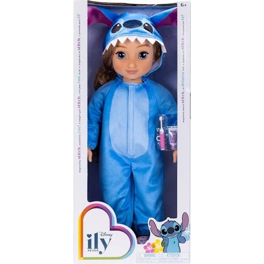 Disney I Love Stitch Dukke 45 cm, Lyserød Hjemmesko