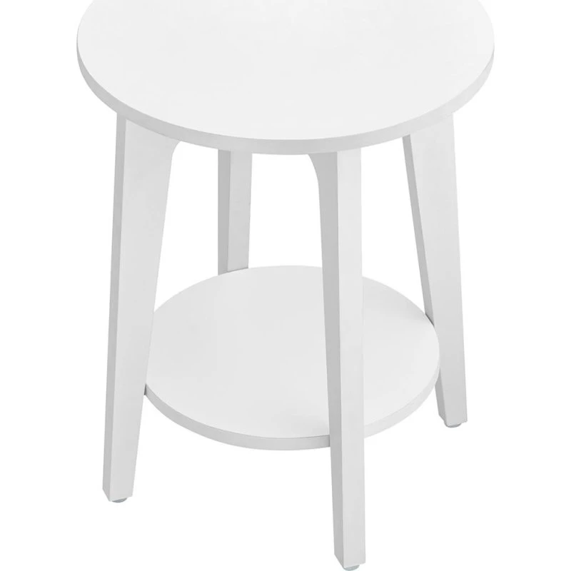 VASAGLE Sidebord rund hvid 40 × 50 cm (LET283T14)