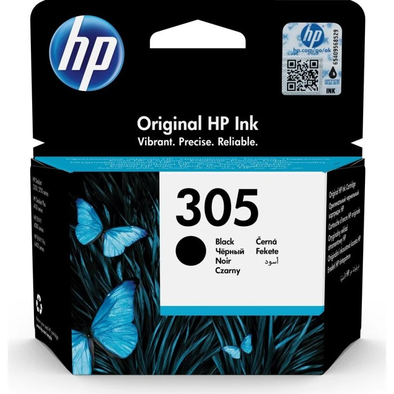 HP 305 Sort Blækpatron, 1 stk.