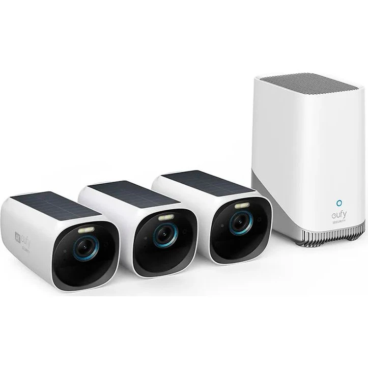 Eufy S330 4K Trådløst Overvågningskamera 3+1 Kit med Solpanel