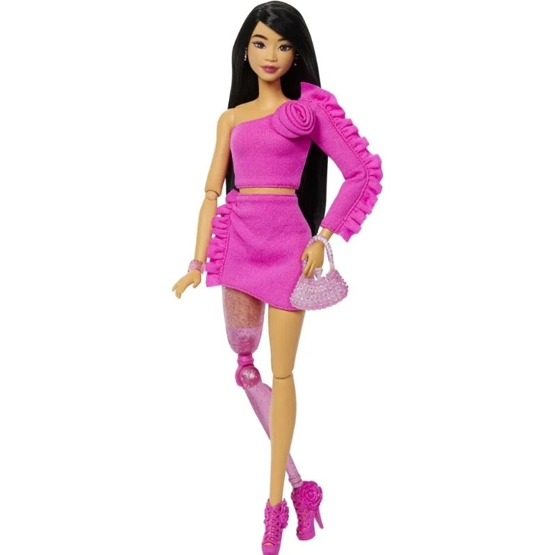 Barbie Deluxe Style - Sorthåret med rose på kjolen