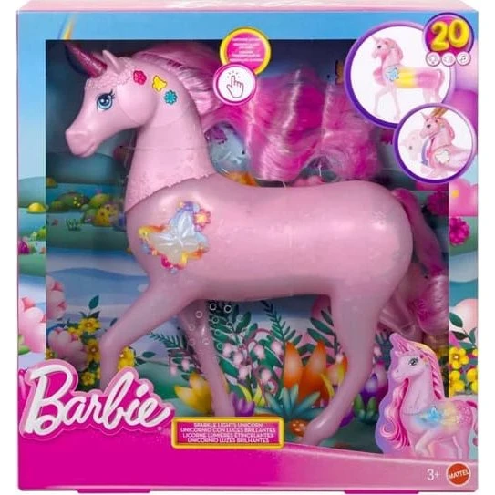 Barbie Sparke Lights Enhjørning med Lyd og Lys