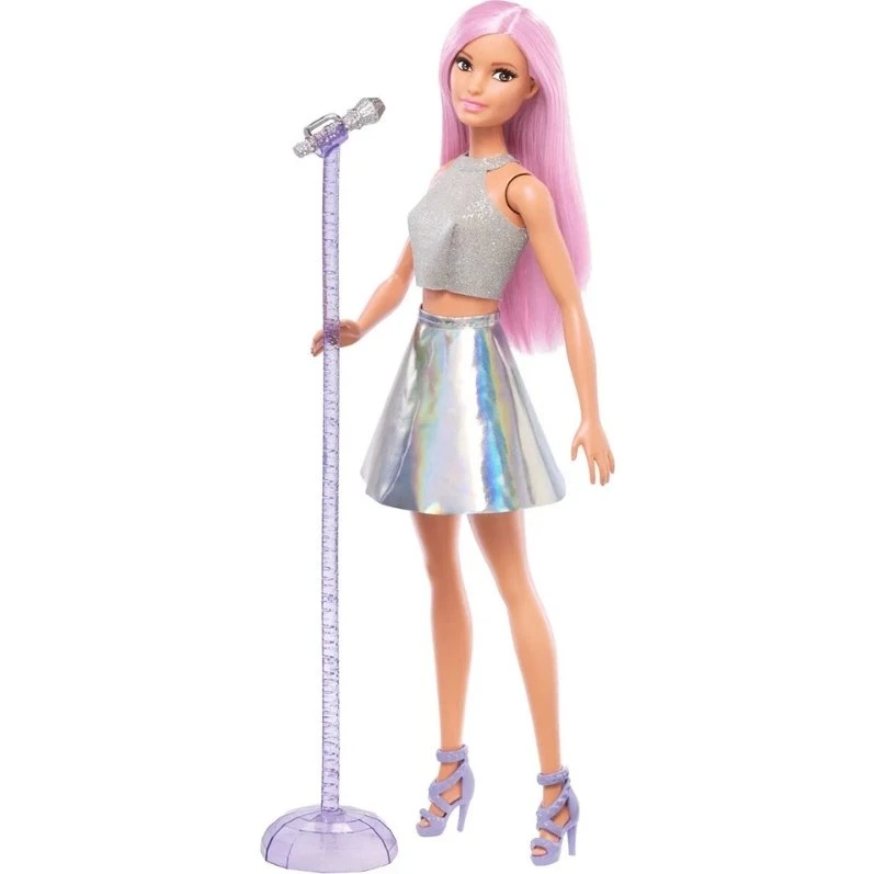 Barbie Career Popstjernedukke med mikrofon og stander
