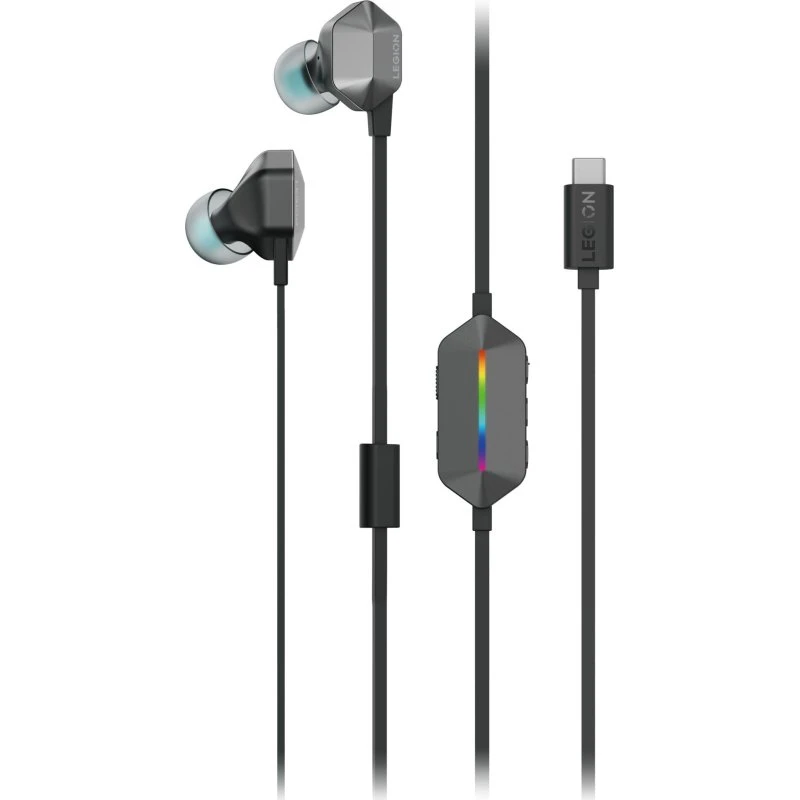 Lenovo Legion E510 RGB In-Ear Headset, USB-C, Stormgrå
