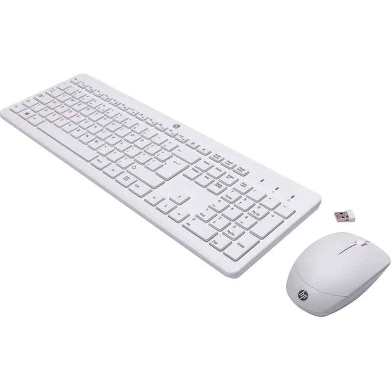 HP 230 Trådløst Tastatur & Mus Sæt, Hvid