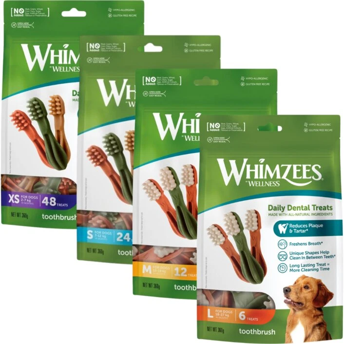 Whimzees Tandbørste Star S 360g (24 stk)