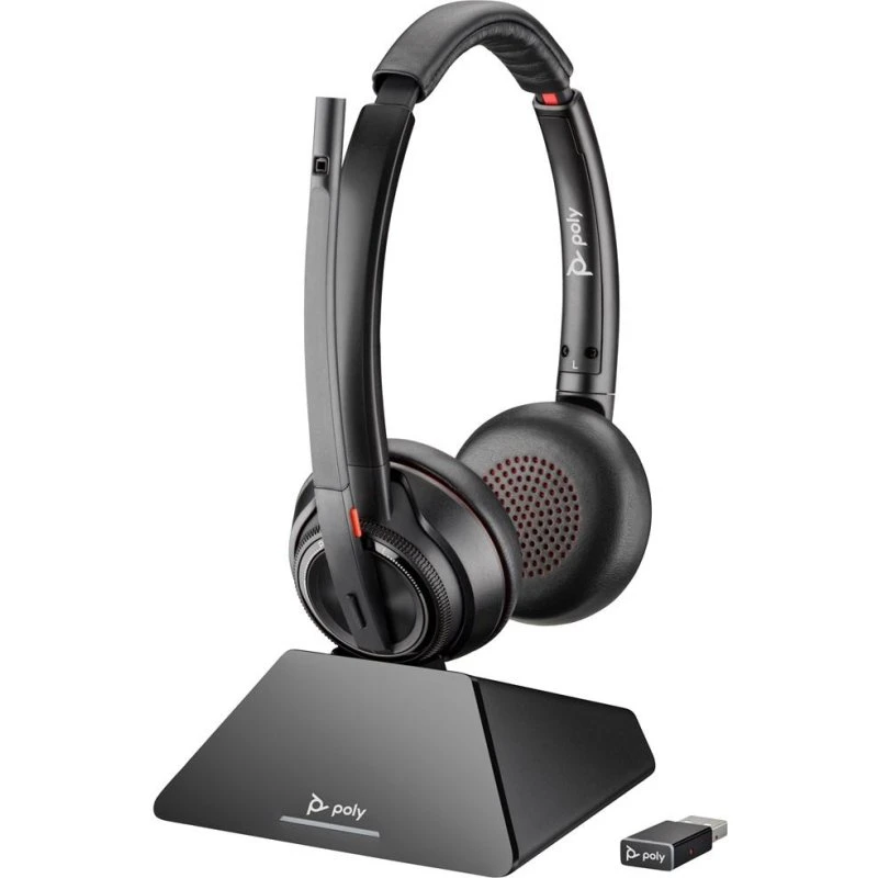 Poly Savi 8220 UC Trådløst Headset, USB-A, ANC, Microsoft Teams