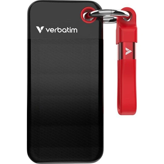 Verbatim Pocket SSD 2TB USB 3.2 Gen 2 Sort/Rød