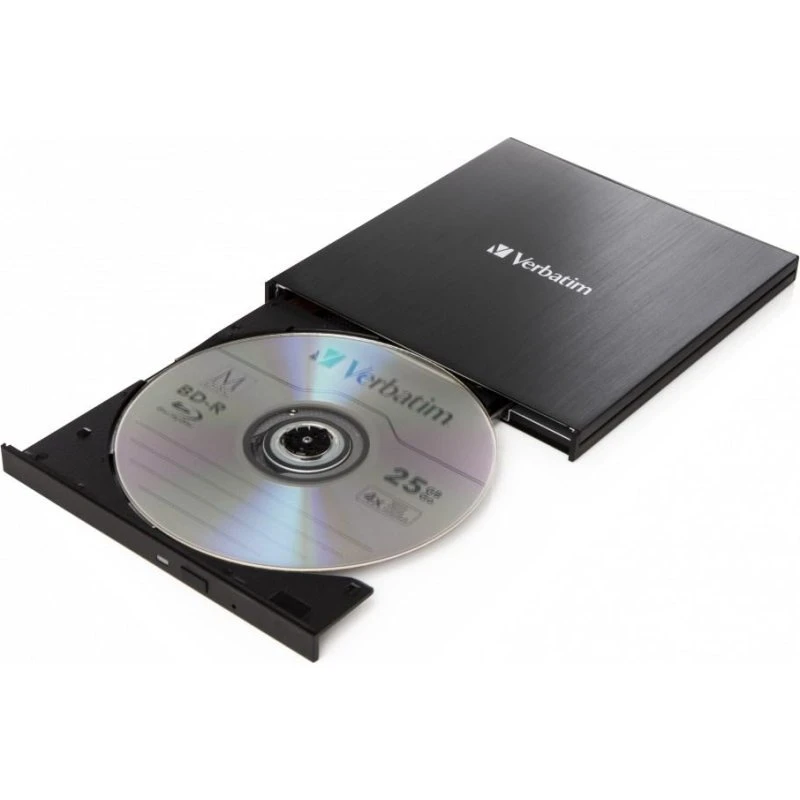 Verbatim Slimline Blu-ray RW USB 3.1, sort
