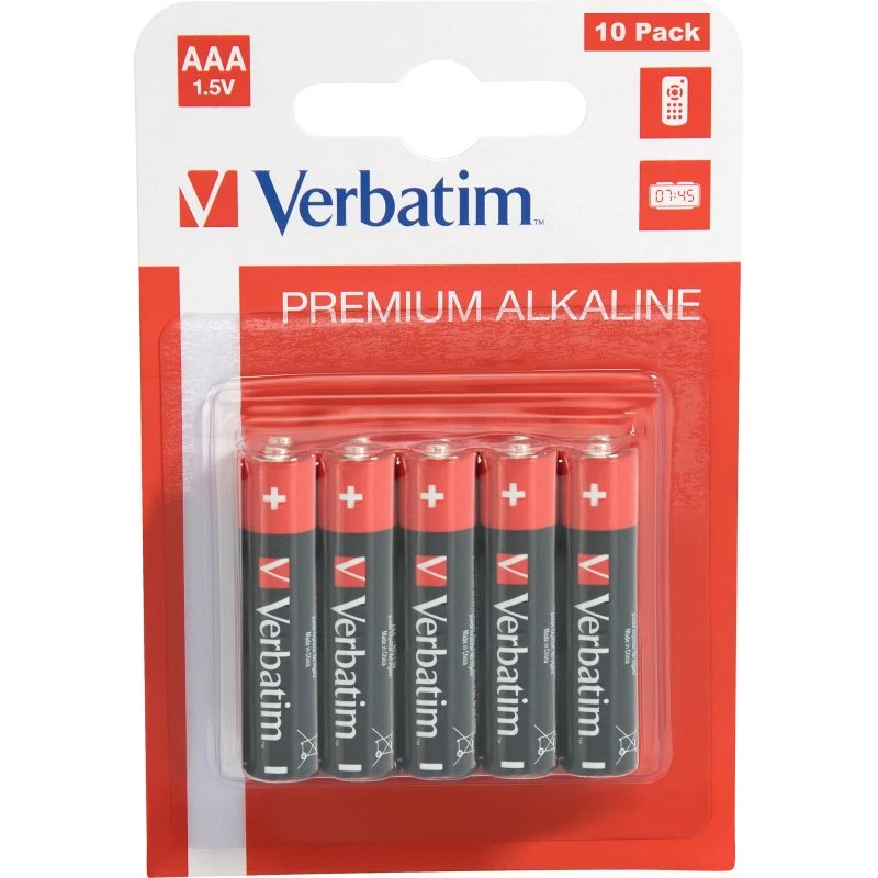 Verbatim AAA Alkaliske Batterier 10-pak