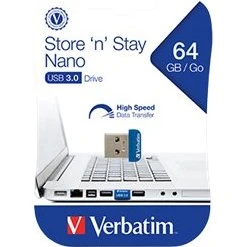 Verbatim Store 'n' Stay NANO 64GB USB 3.0 Blå