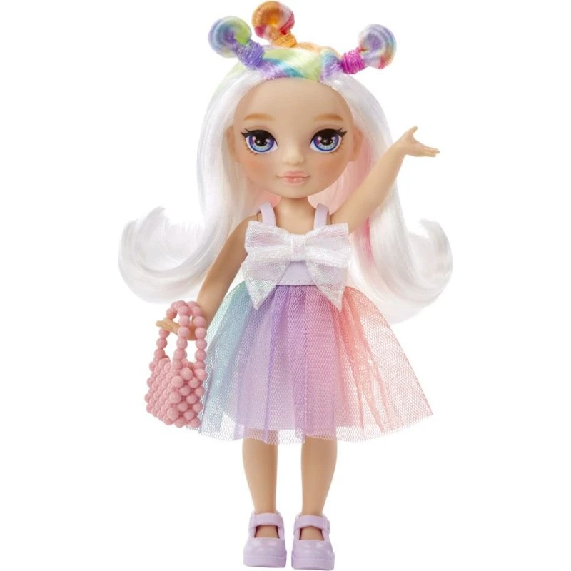 Rainbow High Littles Opal Raine, 15 cm dukke med frisure og kæledyr