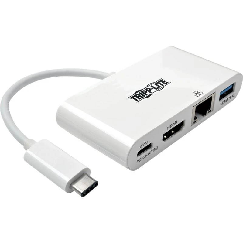 Tripp Lite USB-C til HDMI Multiport Adapter med USB-A Hub, PD-opladning og Gigabit Ethernet