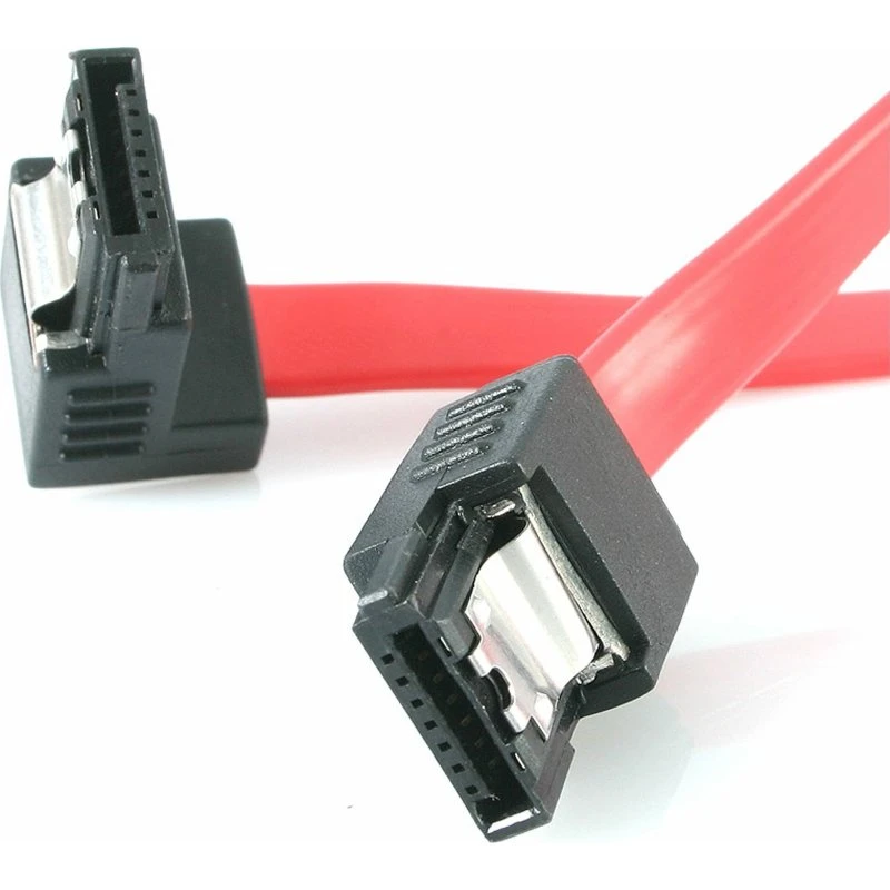 StarTech.com Rød SATA-kabel 46 cm med haspe og vinkelret stik