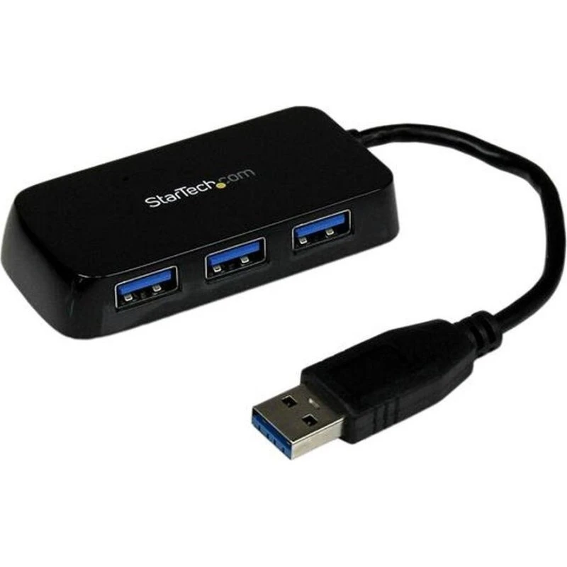 StarTech.com 4-Port USB 3.0 Hub Sort, Mini Rejsehub