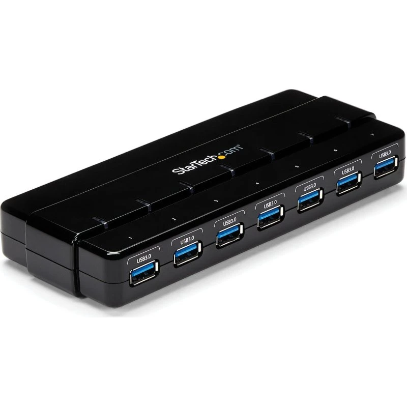 StarTech ST7300USB3B 7-Port USB 3.0 Hub, Sort