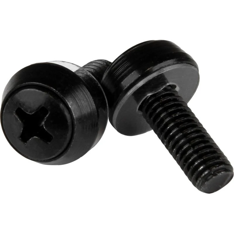 StarTech.com M6 x 12mm Sort Skruesæt, 50 stk