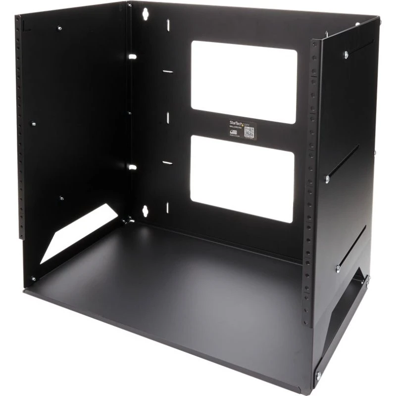 StarTech.com 8U Vægmonteret Rack med Indbygget Skærm, Sort, 19"