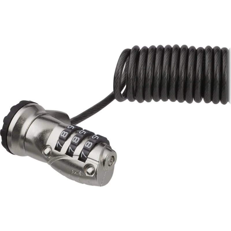 StarTech.com LTLOCK3DCOIL 3-Tals Sikkerhedskabelslås, 1,8 m, Selvindkølende