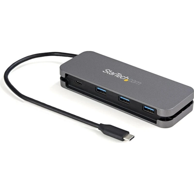 StarTech USB-C Hub 4-ports (3x USB-A, 1x USB-C) - Sort/Grå