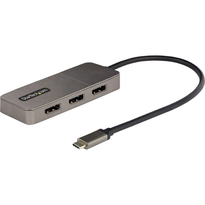 StarTech USB-C til 3 DisplayPort 1.4 MST Hub, 4K 60Hz, 30cm