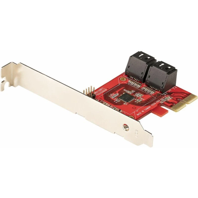 StarTech 4P6G-PCIE-SATA-CARD - Rød PCIe SATA-kort, 4 porte