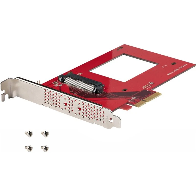 StarTech U.3 til PCIe 4.0 x4 Adapter, rød, TAA-kompatibel