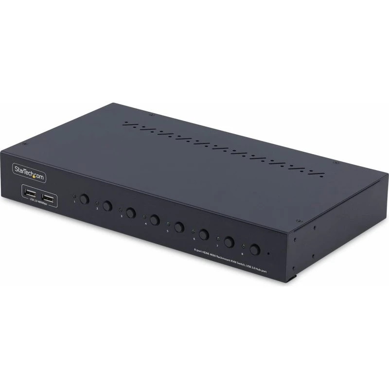 StarTech.com 8-Port HDMI KVM Switch 4K 60Hz med Rack Mount