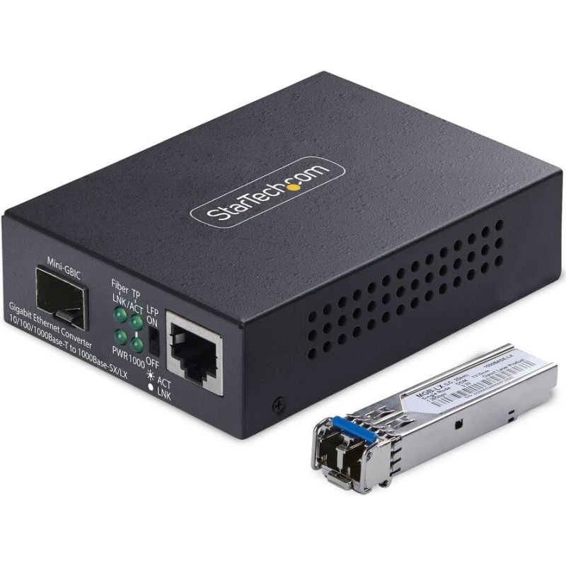 StarTech MCM1110SMLC40 SFP/LC til RJ45 Fibermedieomformer, 2000 Mbit/s, Sort