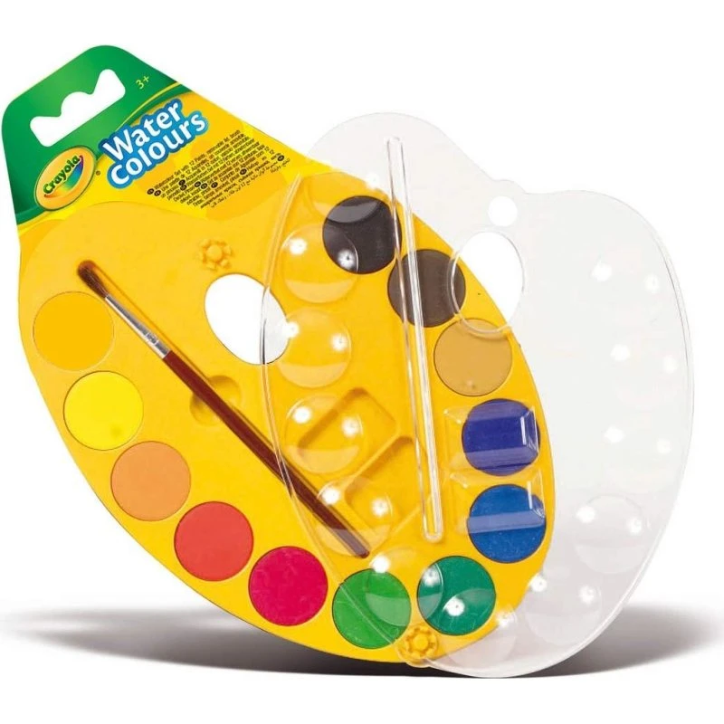 Crayola Akvarelpalet 12 Farver med Pensel, fra 3 år
