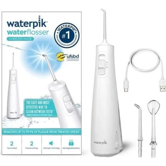 Waterpik WF-20 Pulse, trådløs vandflosser, hvid