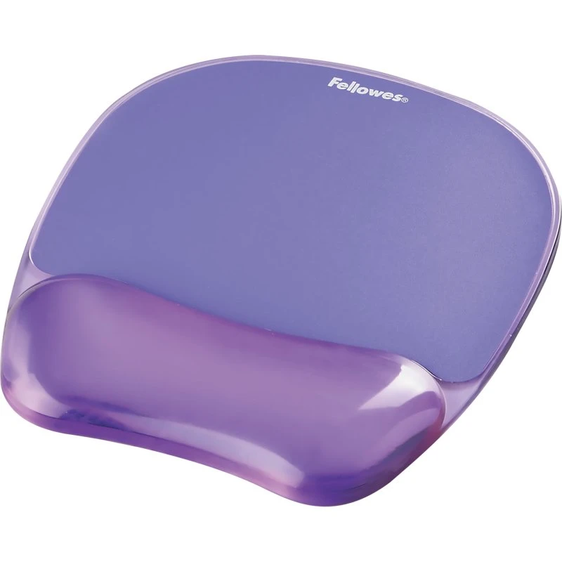 Fellowes Gel Crystal Musemåtte med håndledsstøtte, violet