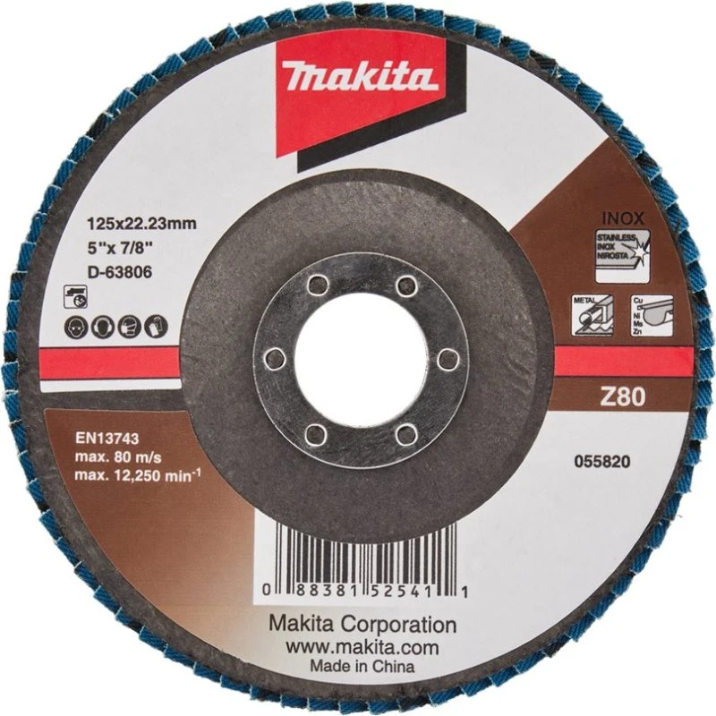 Makita D-63806 Flapdisk 125 mm Z80