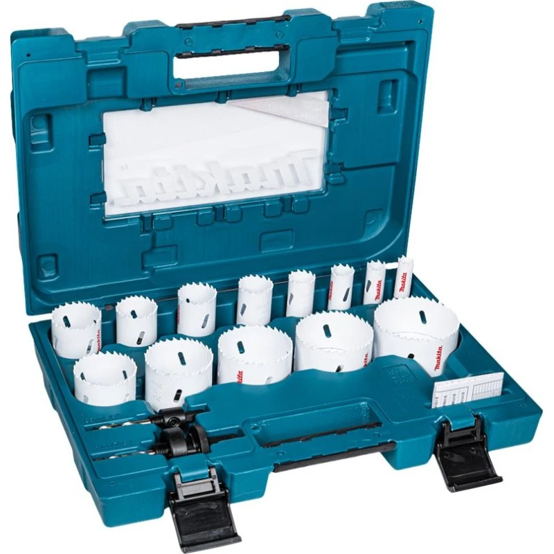 Makita Hulsavssæt 16 dele – træ, plast, aluminium, stål
