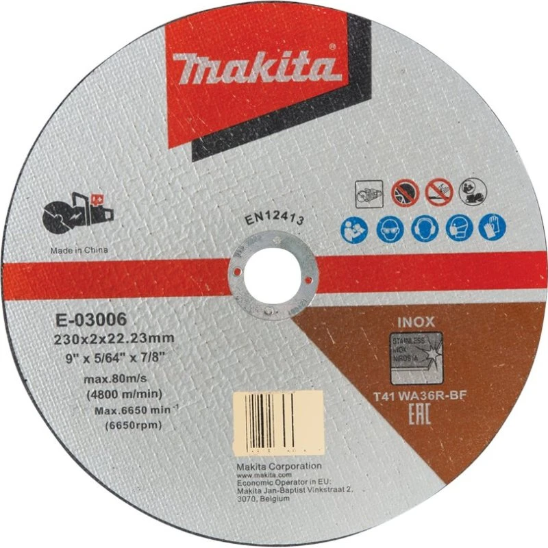 Makita Kæreskive for Rustfrit Stål 230 mm WA36R