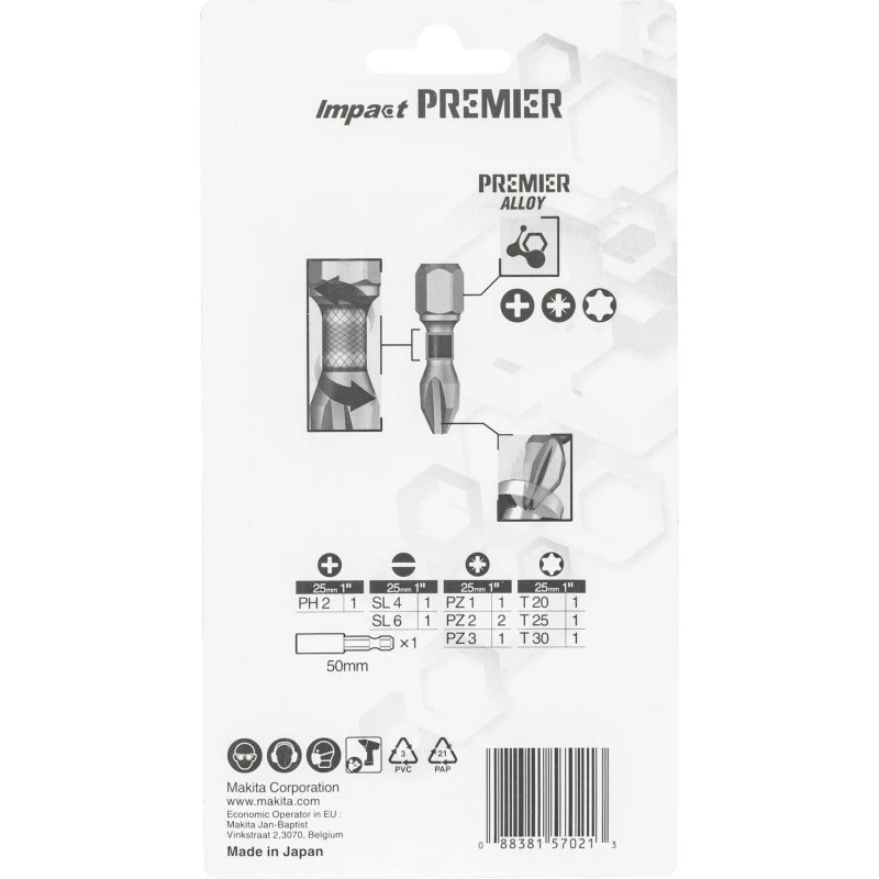 Makita Impact Premier 11PC Stødskruetrækkerbit Set