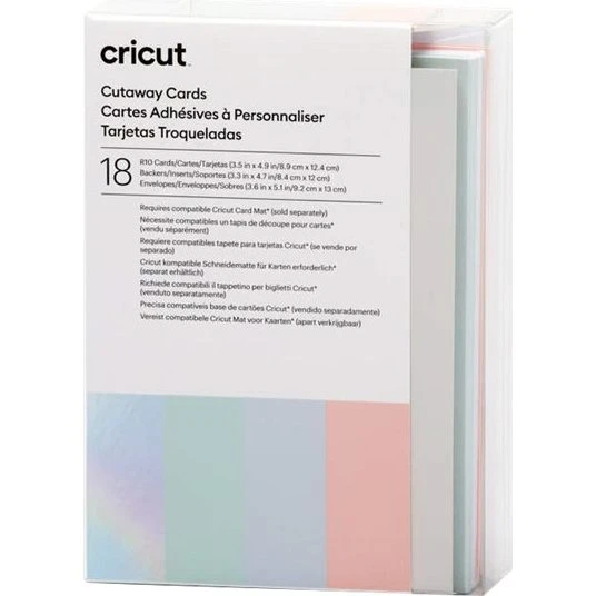 Cricut Pastel Sampler Skær væk-kortsæt – Hvid, Kakifarvet, Sennep, Puder-blå, Fest Pink, Tulipan