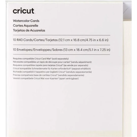 Cricut Watercolor Cards Elfenben 10 stk