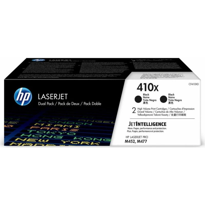 HP 410X Sort Dobbelt Pakke 6500 Sider