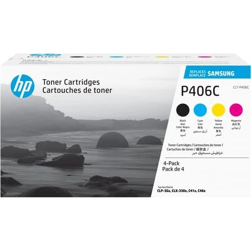 Samsung CLT-P406C 4-pak Original Toner (Sort, Gul, Cyan, Magenta)