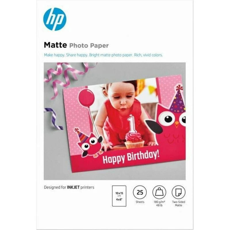 HP Fotopapir Mat 25 ark A4